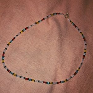 Primary seed bead choker necklace 🍄🦋⭐️